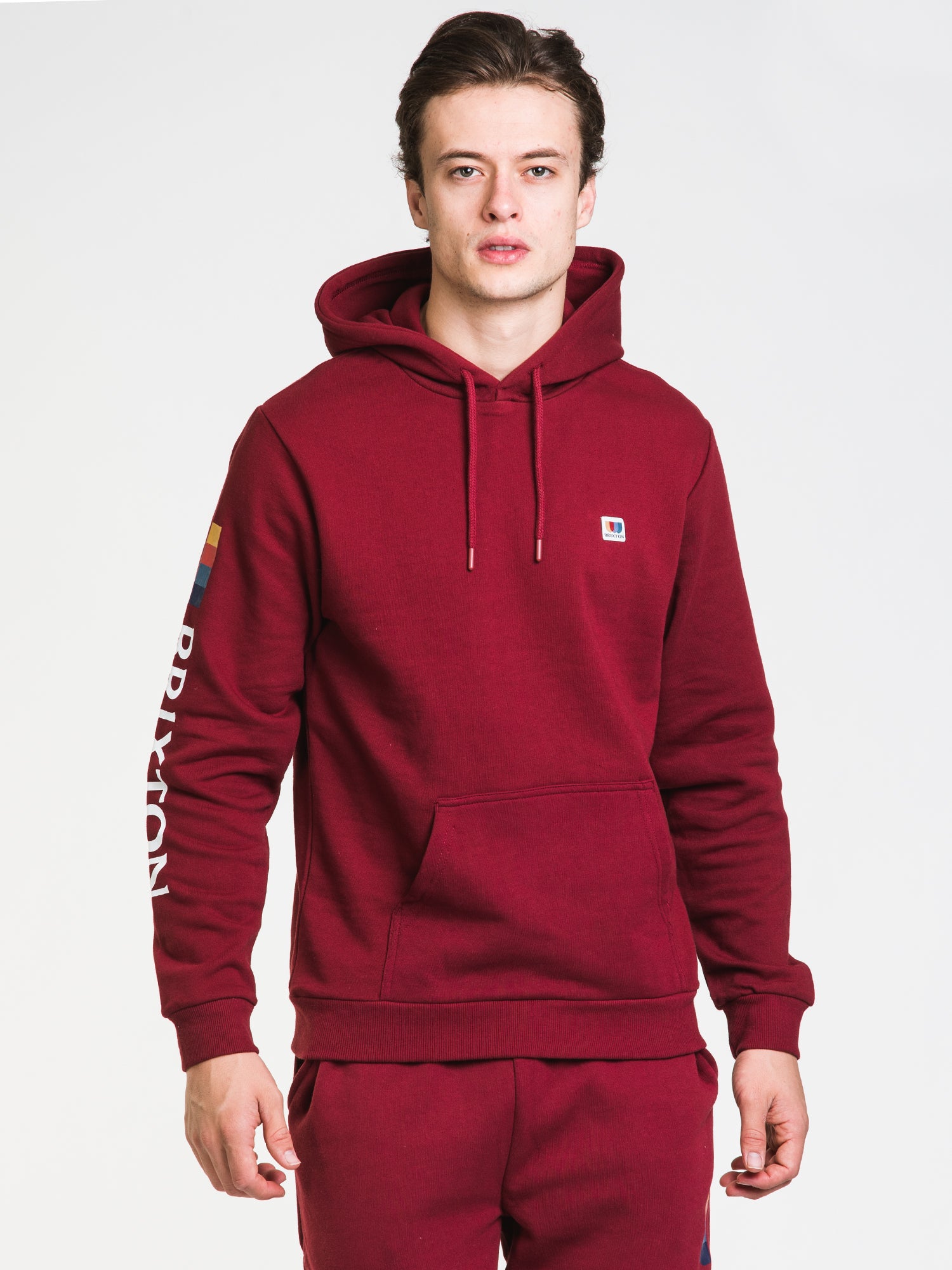 Brixton Alton Pullover Hoodie - Men's Casual Zip-Up Sweatshirt for Streetwear & Outdoor Activities | Clearance Sale