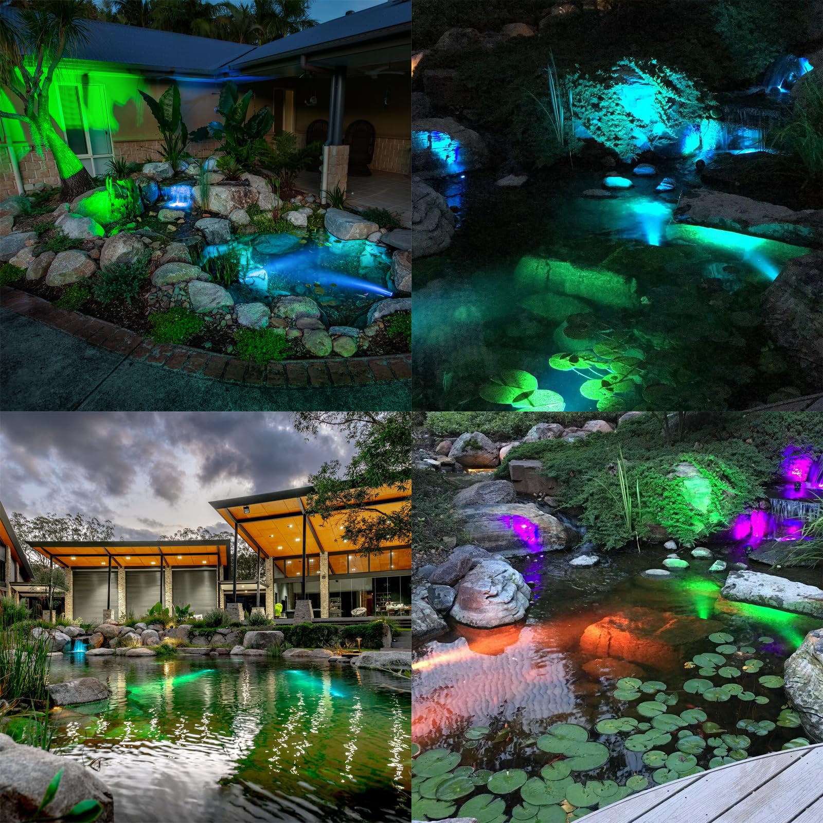 Solar Powered RGB Color Changing Pond Lights - IP68 Waterproof 3-in-1 Submersible Pool Fountain Lights with Auto On/Off - Perfect for Garden Ponds, Swimming Pools & Outdoor Landscape Lighting