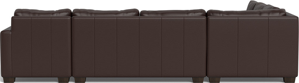 Track 141 Genuine Leather Corner Sectional Sofa with Full Sleeper & Right Chaise - Modern Living Room Furniture for Home Theater and Family Gatherings