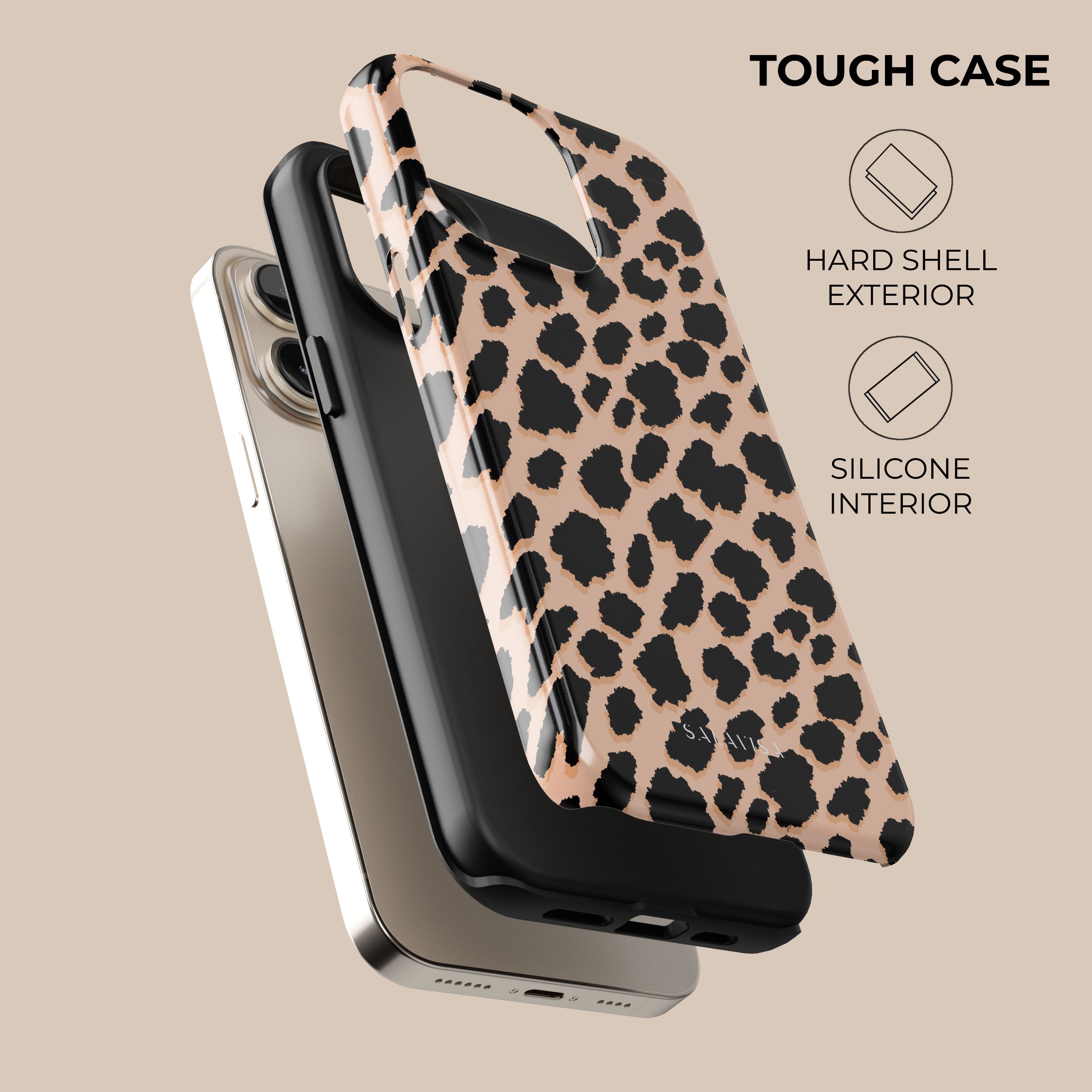 Pink Leopard Print Phone Case for iPhone 15 14 13 12 Pro Max - Cute Girly Protective Cover with Shockproof Bumper - Perfect for Everyday Use, Work, and Travel