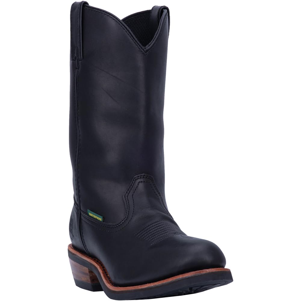 Dan Post Men's Albuquerque Waterproof Work Safety Shoes - Black Leather Steel Toe Boots for Construction, Hiking & Outdoor Work