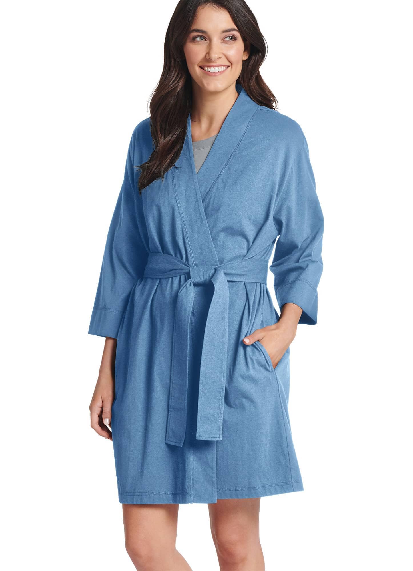 Jockey Women's 100% Cotton Sleepwear Short Robe - Soft & Comfortable Loungewear for Everyday Wear, Home Relaxation & Spa Days