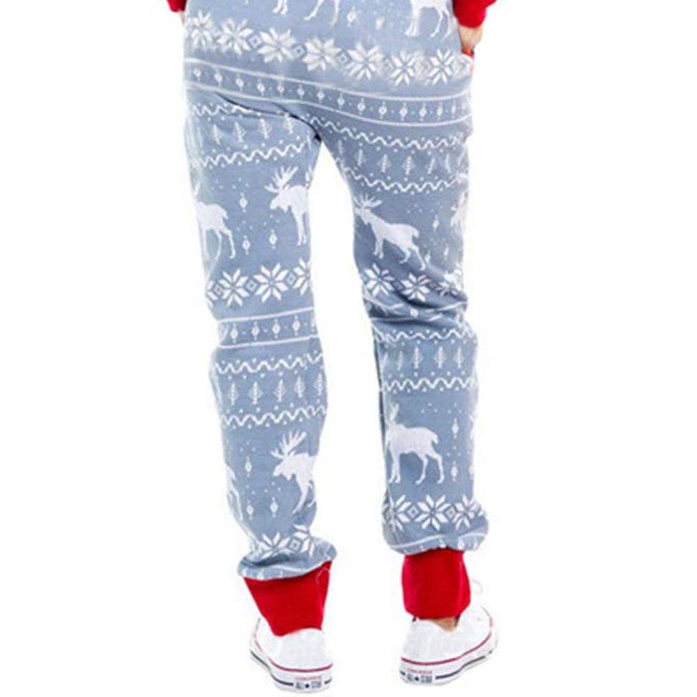 RINTONIX Women's & Men's Ugly Christmas Pajama Onesie Jumpsuit - Festive Holiday Zipper Hoodie Pajama Overall for Family Matching Outfits, Christmas Party & Cozy Winter Nights