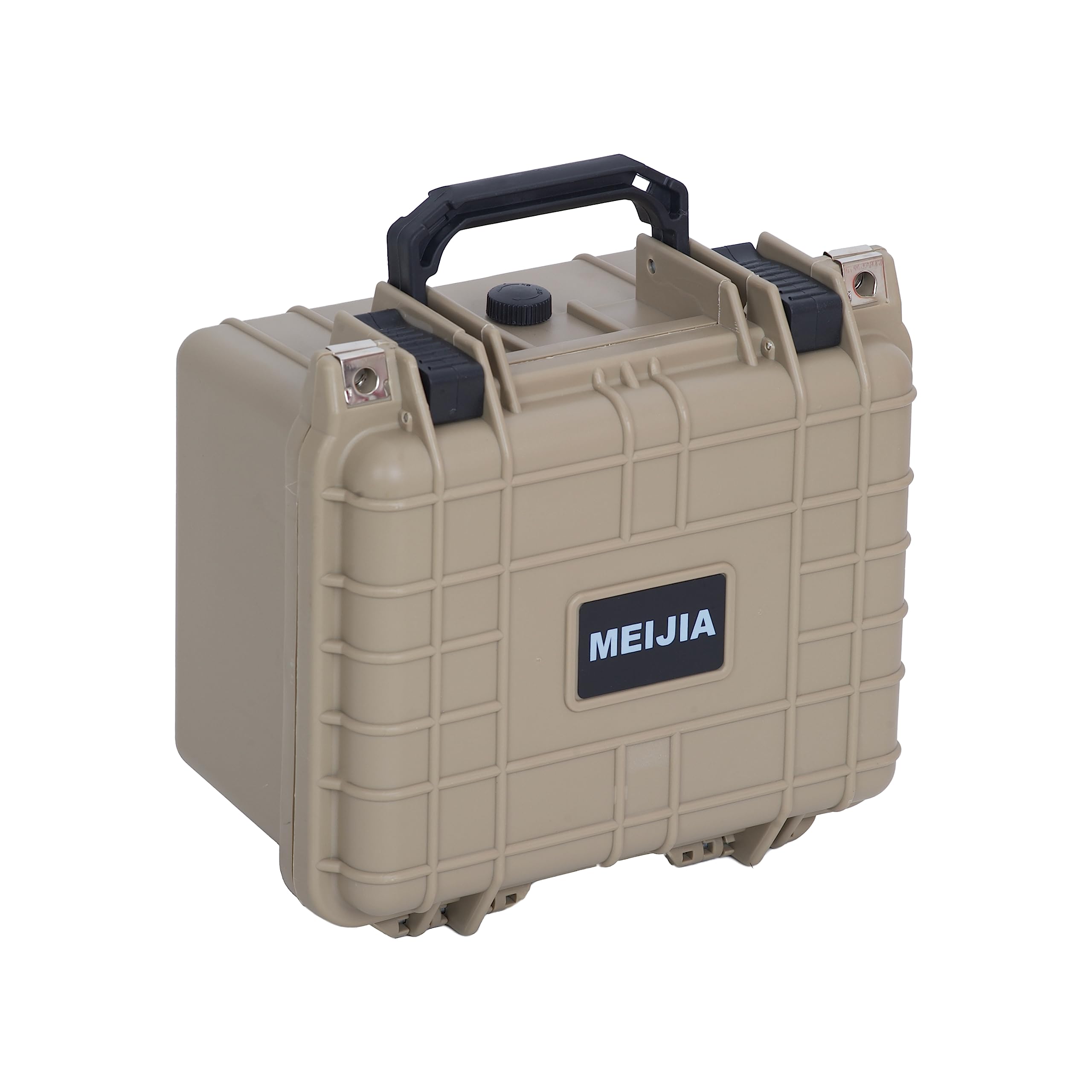 MEIJIA 10.62 x 9.68 x 6.87 Inches All-Weather Waterproof Hard Protective Case with Customizable Foam - Perfect for Drones, Cameras & Equipment (Desert Tan) | Travel, Outdoor Adventure & Professional Gear Storage