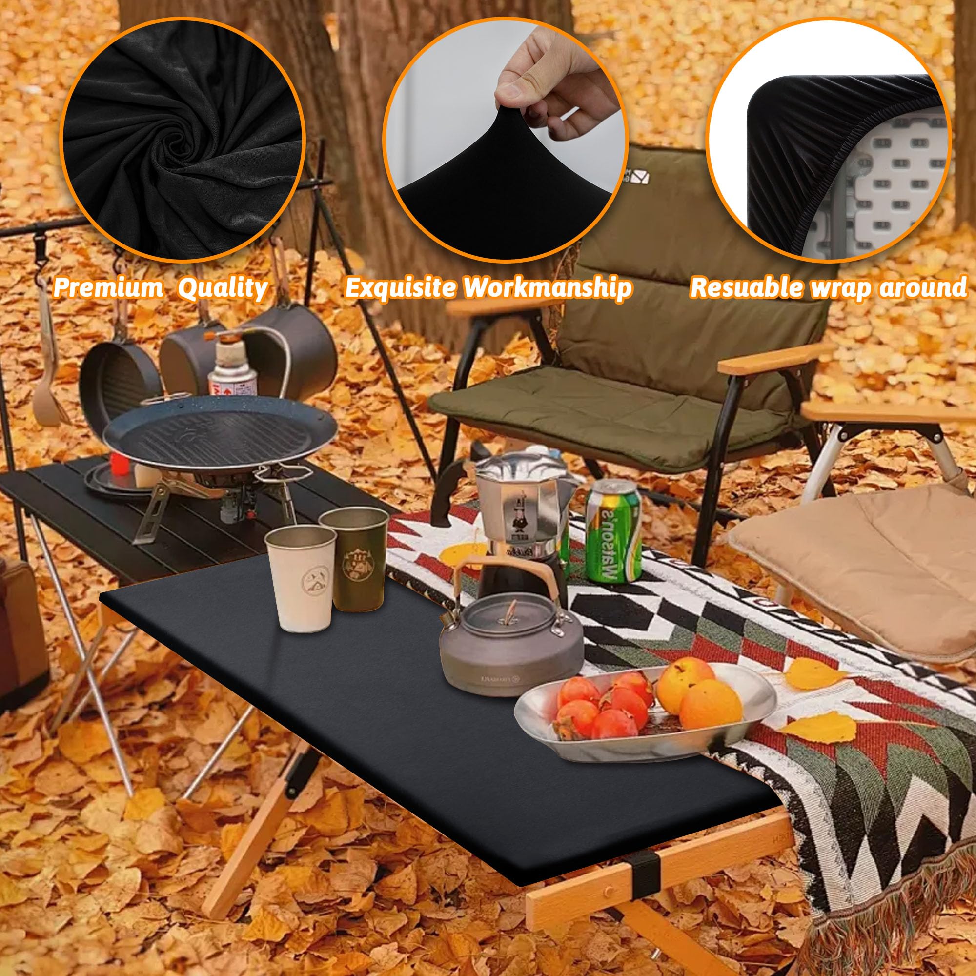 Waterproof Elastic Fitted Rectangle Picnic Tablecloth - 30