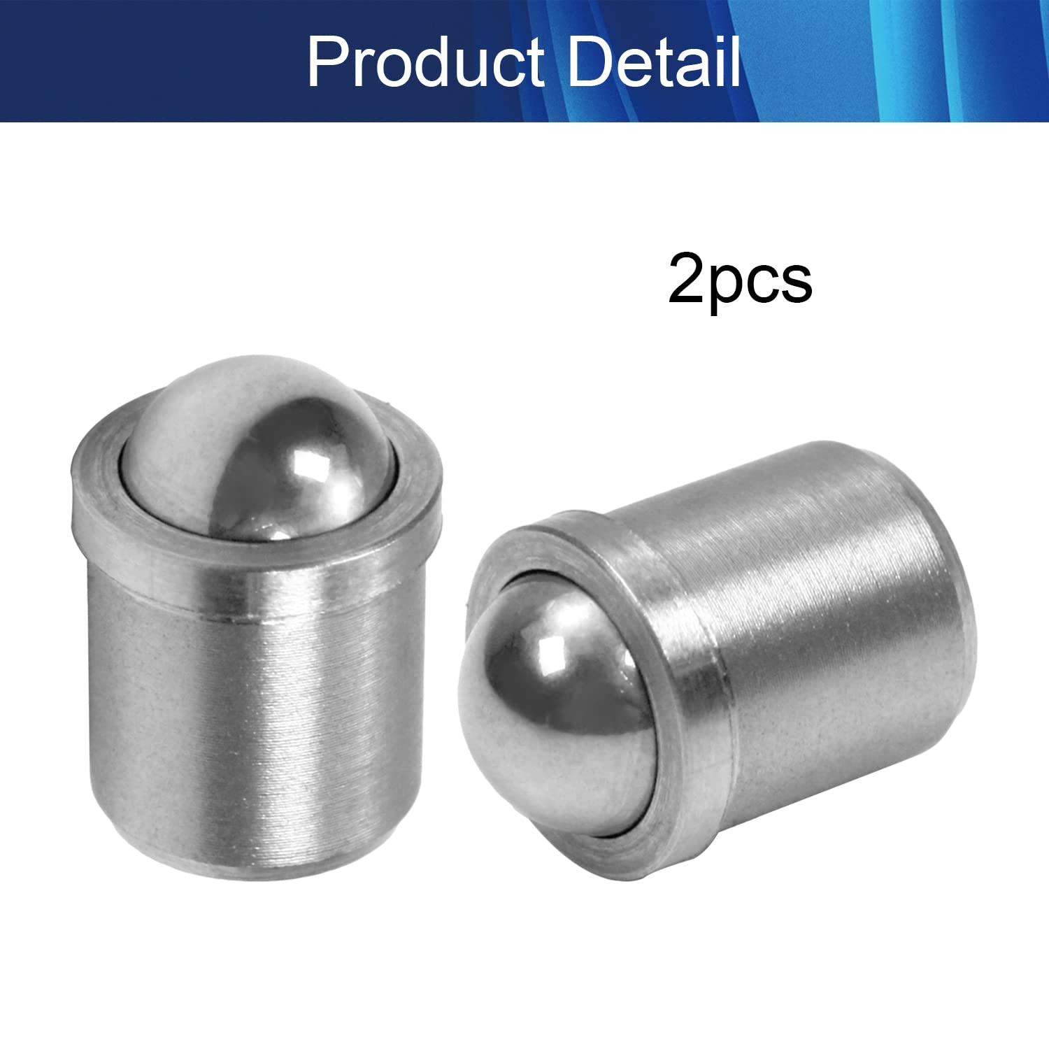 10Pcs Stainless Steel Ball Plunger Cabinet Door Catches - 0.24