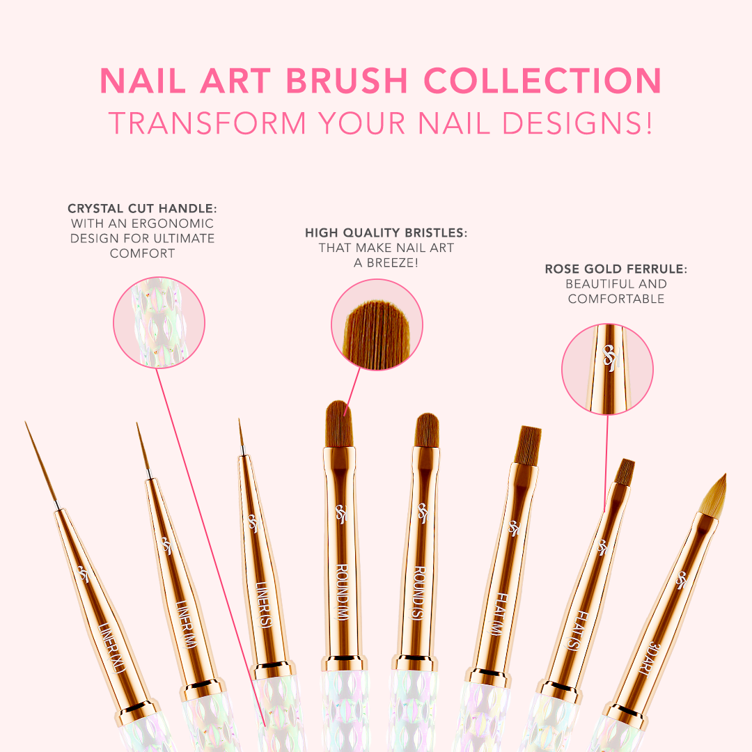 Professional Nail Art Brush Set - 10PCS High-Quality Nail Design Brushes for Acrylic, Gel & Nail Polish - Perfect for DIY Manicure, Salon & Home Nail Art