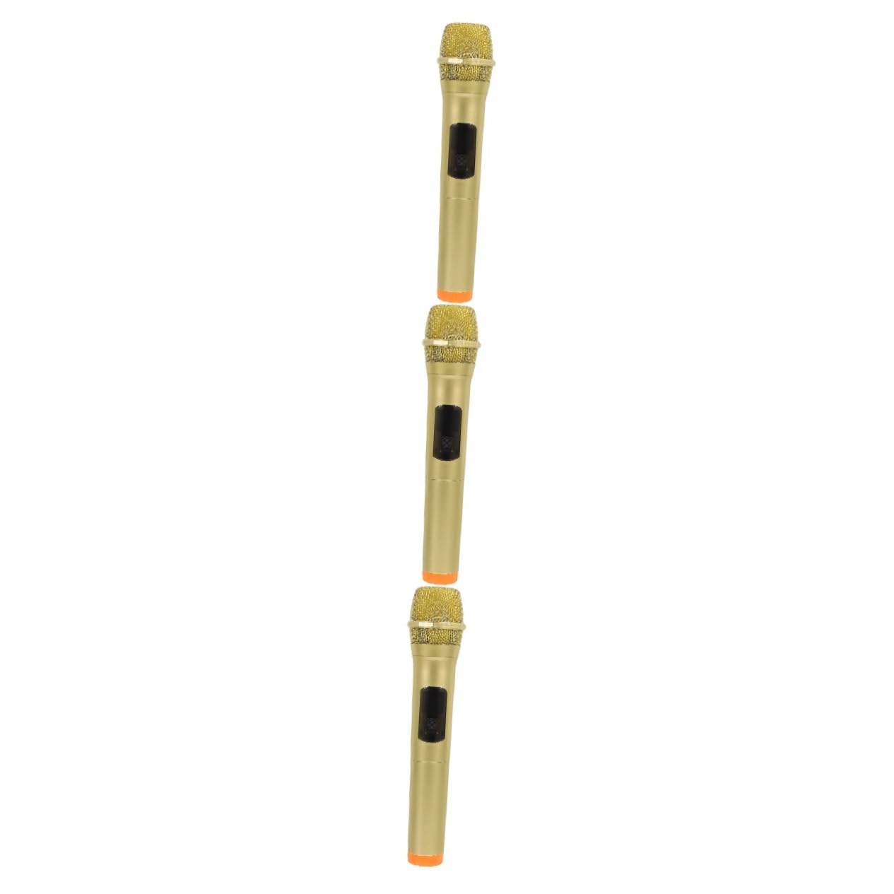3-Piece Realistic Lip Sync Microphone Toy Set - Kids Costume Accessory, Stage Performance Prop for Singing & Role Play | Perfect for Birthday Parties, Karaoke Nights & Pretend Play
