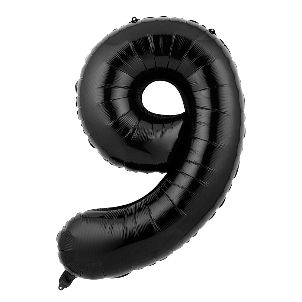 Balloonify Black Mylar Number 9 Balloon - 40 Inch Large Foil Balloon for Birthday Party Decorations (1 Count) - Perfect for Anniversary, Graduation & Baby Shower Decor
