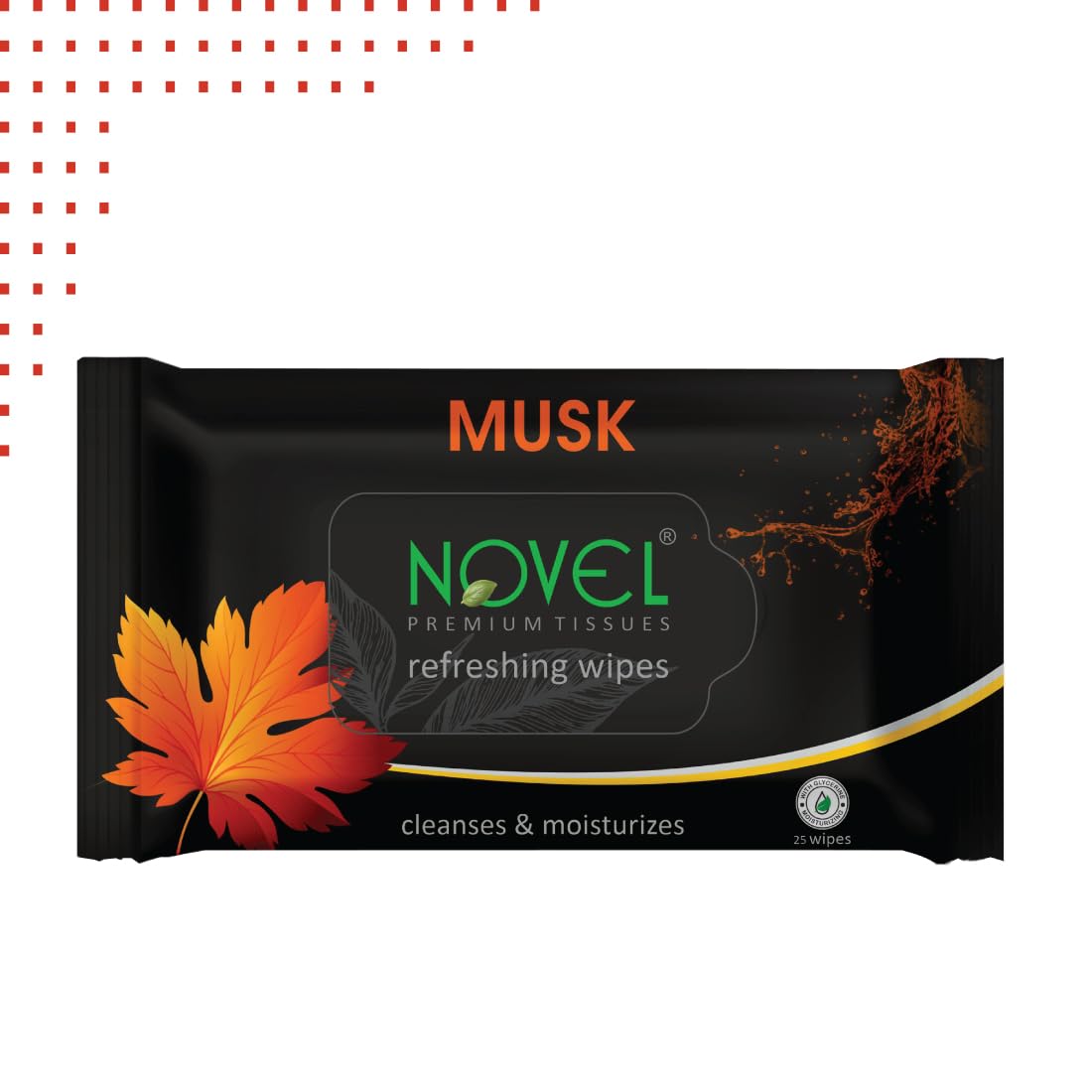 Alcohol-Free & Aqua Glycerine Wet Wipes with Musk Fragrance - 6 Packs (150 Tissues Total) | Gentle Cleansing for Face, Hands & On-The-Go Hygiene