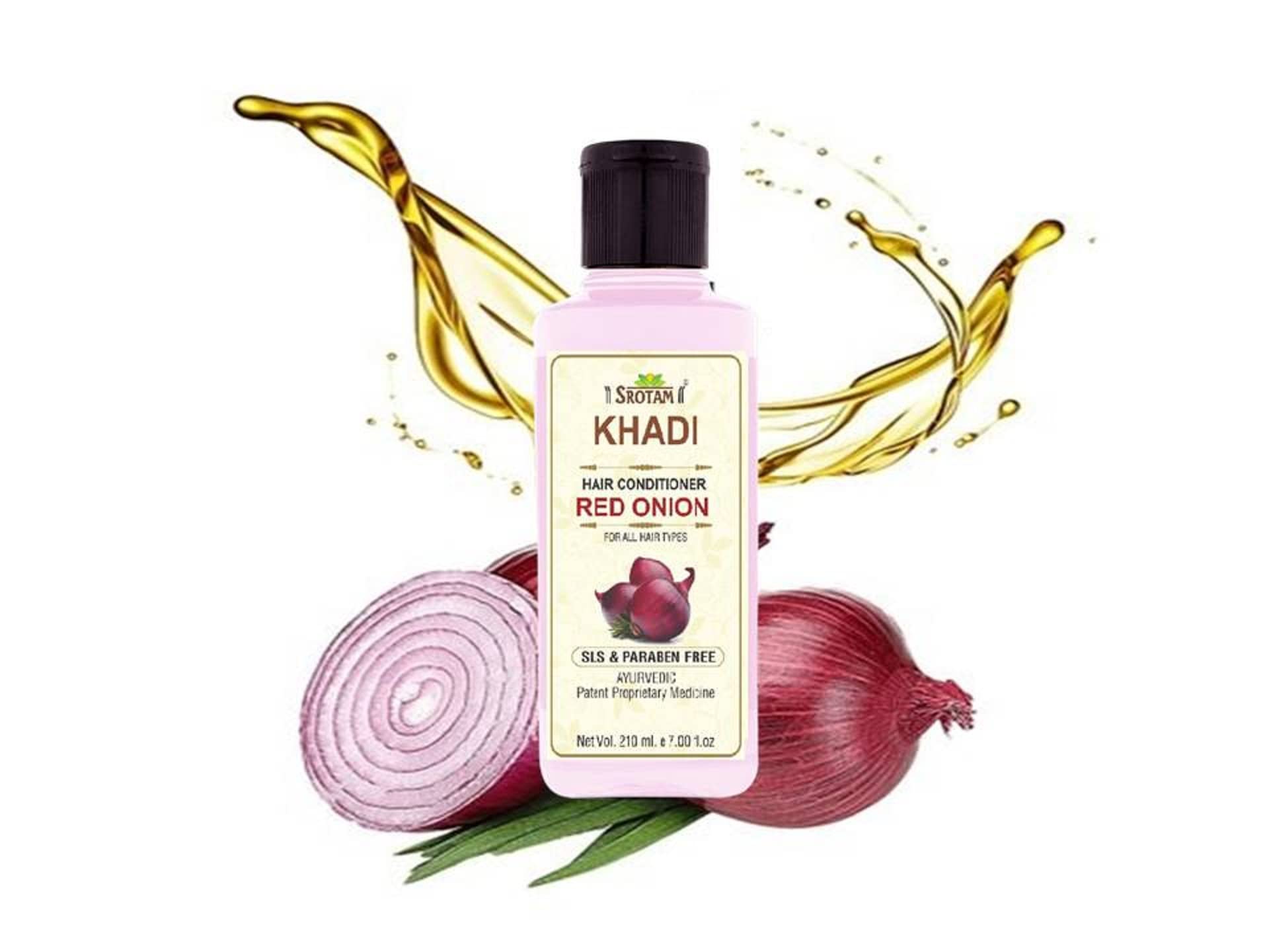 Srotam Onion Hair Conditioner for Dry & Frizzy Hair - 210ml Moisturizing Leave-In Treatment for Women & Men | Hydrates, Repairs & Nourishes Damaged Hair | Perfect for Daily Use, Salon-Like Results at Home