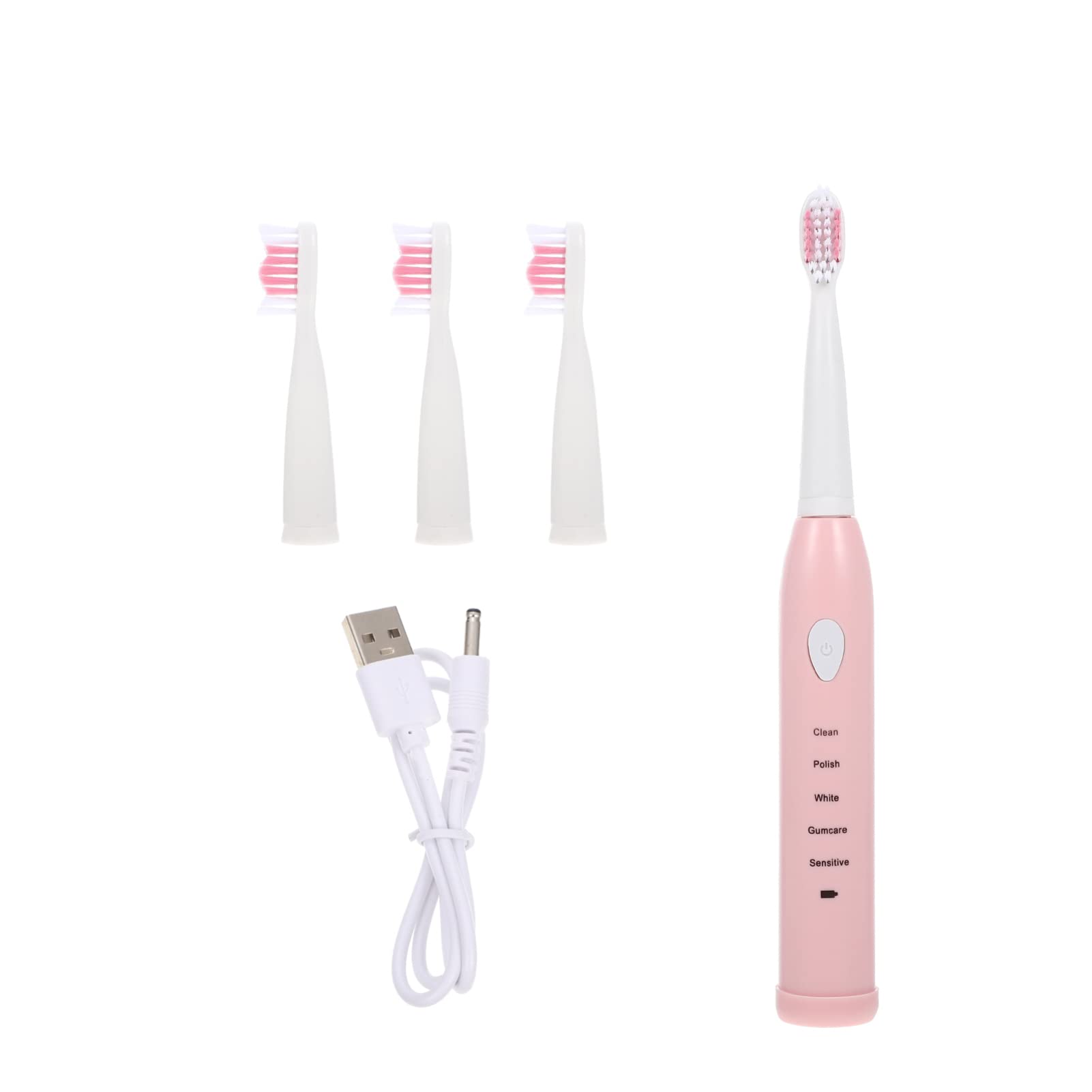 **Healvian Kids Electric Toothbrush - Soft Bristles, Battery Powered, with Extra Brush Heads for Children & Toddlers (Pink) - Perfect for Gentle Brushing & Healthy Teeth at Home & Travel**