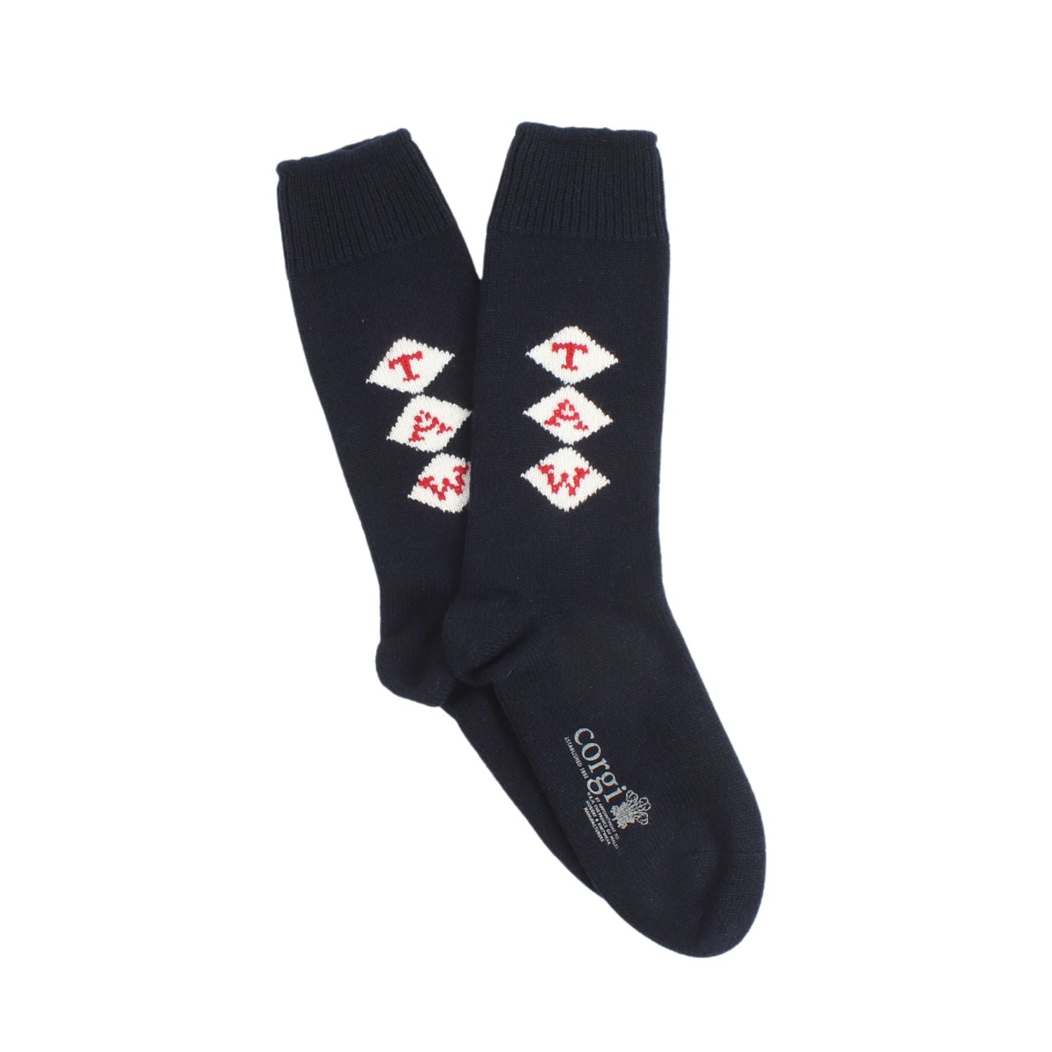 Luxury Handmade Monogram Pure Cashmere Socks for Men - Soft & Warm Winter Wool Socks for Gifts, Travel & Home Comfort