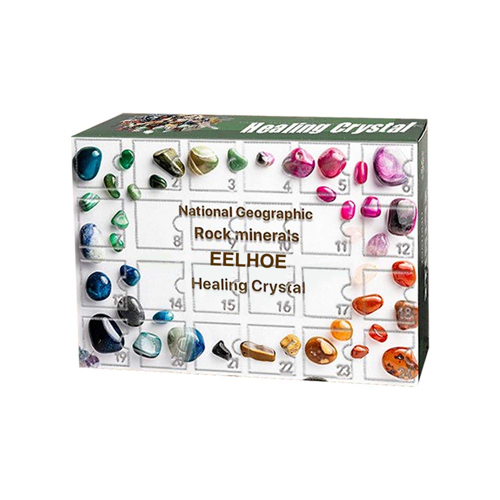 Dan&Dre Kids Advent Calendar with Rock Collection - 24 Days Christmas Countdown Calendar, Educational STEM Gift for Boys & Girls Ages 6-12 | Great for Holiday Decor, Classroom Activities & Science Learning