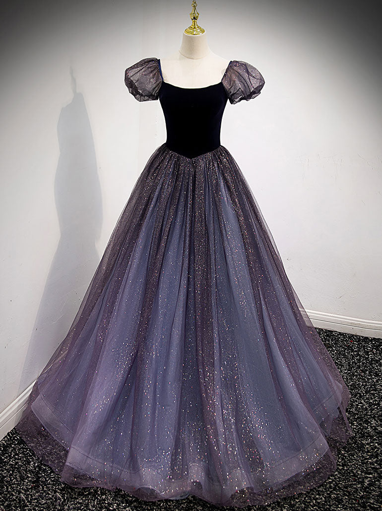 Elegant Purple Tulle Long Prom Dresses for Women - Formal Graduation Gowns - Perfect for Homecoming, Ball, and Evening Events