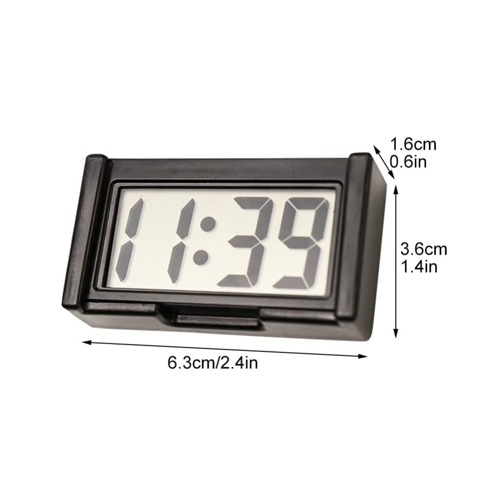 Hemobllo 3-Pack Digital Dashboard Clock - Mini Silent Car Timer with LED Display for Vehicles, Desks & Home Use | Compact Plastic Electronic Timer for Cars, Office & Kitchen Countdown