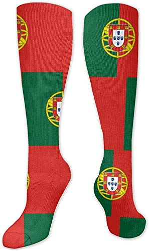 Portugal Flag Funny Socks - Cute Novelty Athletic Socks for CrossFit, Running, Hiking & Travel - Perfect for Workouts, Fitness & Outdoor Adventures