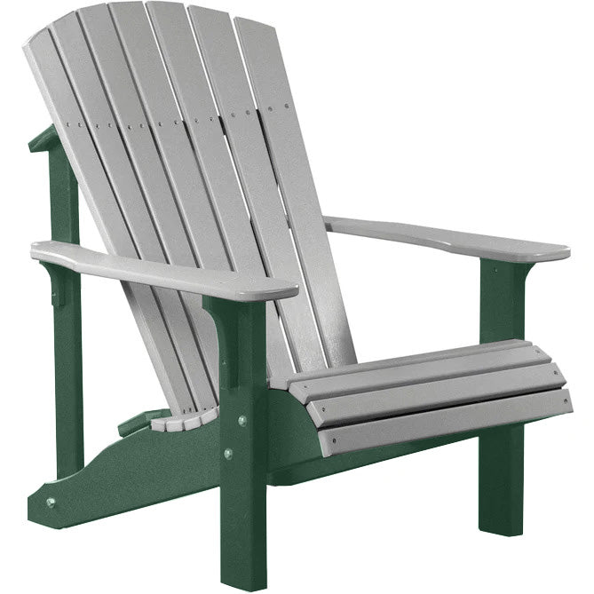 Premium Recycled Plastic Adirondack Chair - Dove Gray - Outdoor Patio Furniture with Cup Holder | Perfect for Backyard, Garden, Poolside & Deck Relaxation