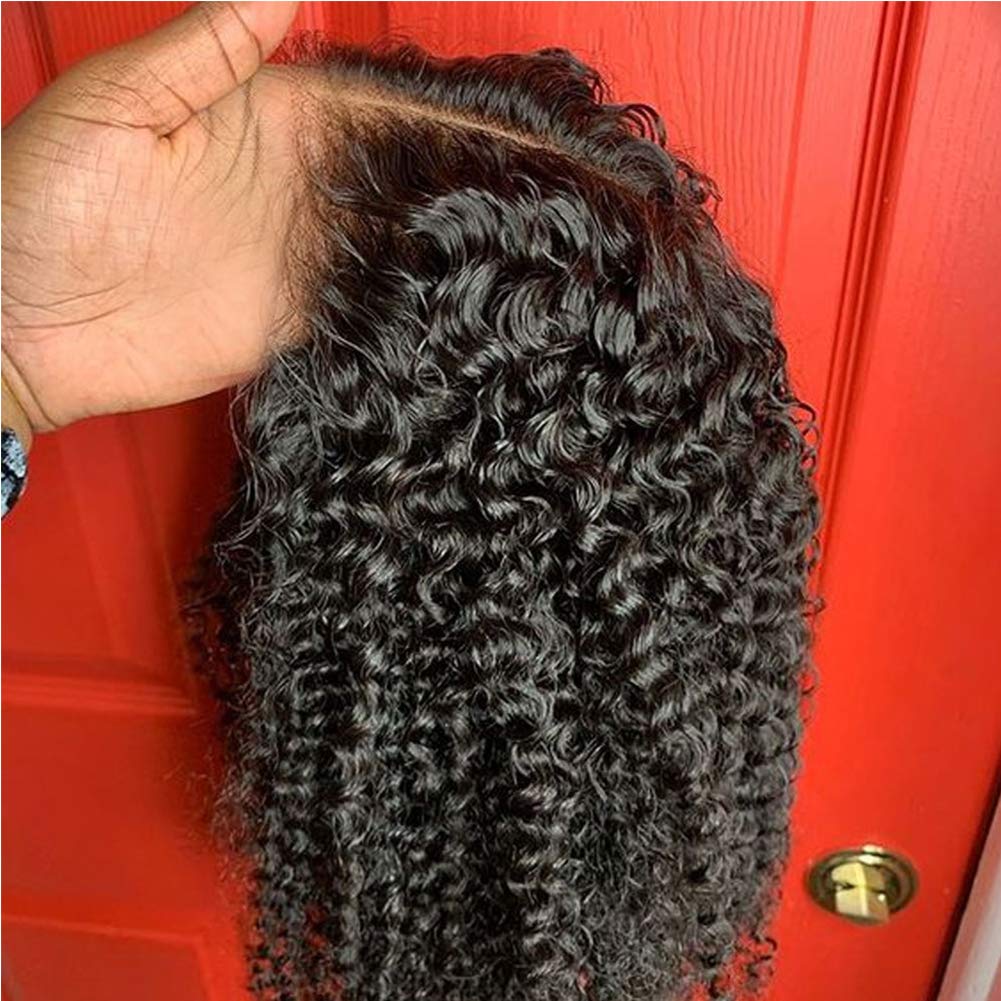 4B 4C Short Curly Full Lace Wig - Afro Kinky Curly Human Hair Wig with Transparent Lace & Bleached Knots - Undetectable Fake Scalp Wig with Baby Hair for Natural Look - Perfect for Daily Wear, Cosplay, and Protective Hairstyles