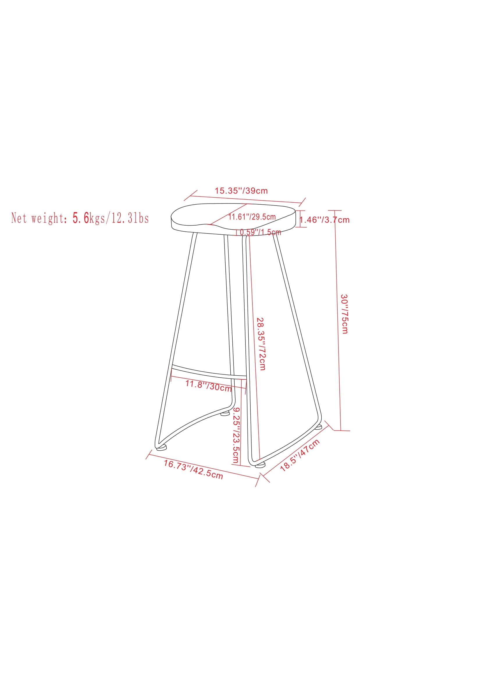 SIMPLIHOME Amberly Rustic Metal 30-Inch Saddle Bar Stools (Set of 2) - Natural/Black Finish for Kitchen Island, Breakfast Bar & Dining Room - Counter Height Stools for Home & Restaurant Use