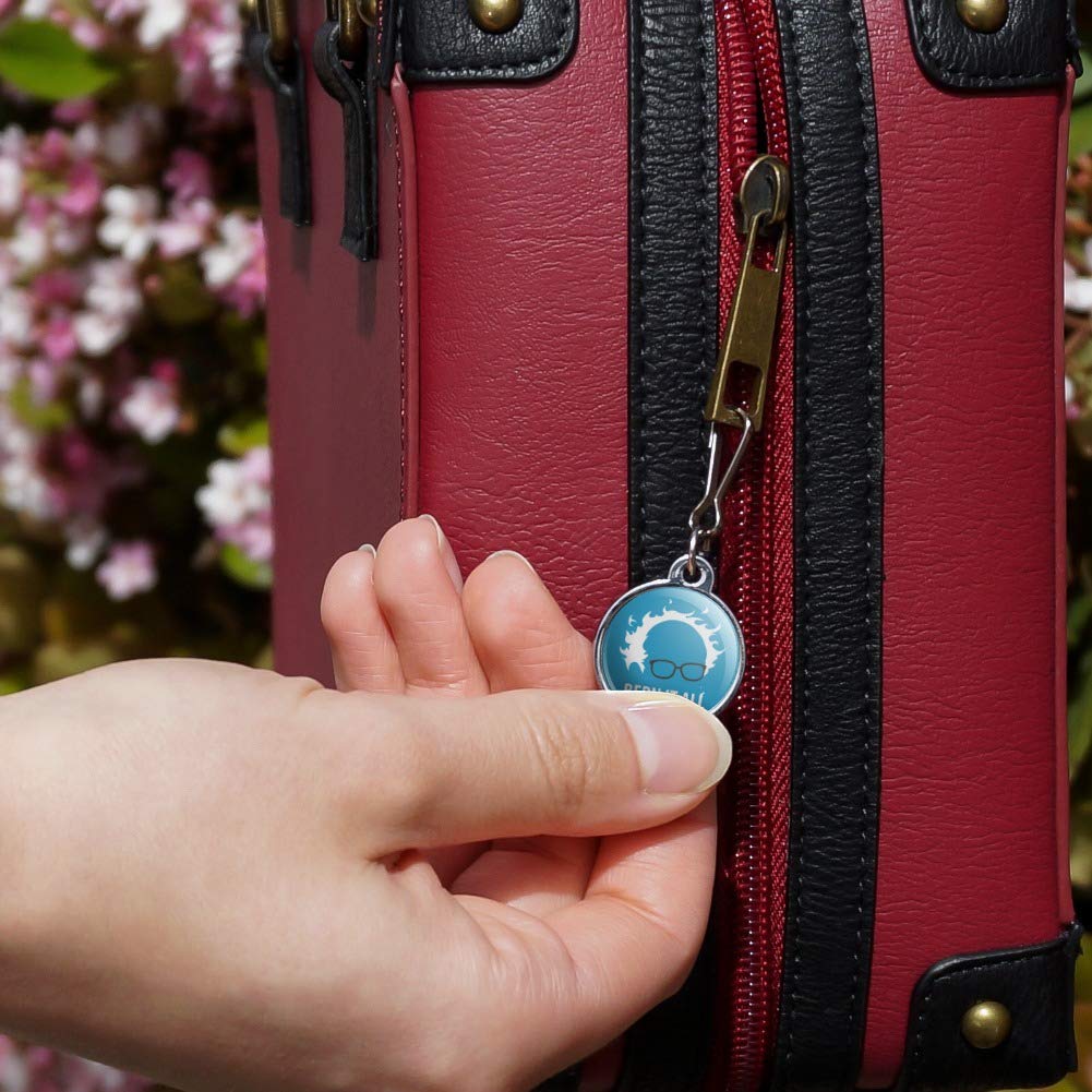 Bernie Sanders Burning Democrat Jacket Handbag Purse Luggage Backpack Zipper Pull Charm - Political Satire Accessories for Bags & Luggage - Perfect for Protests, Rallies & Political Events