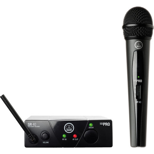 AKG 3347X00140 WMS40 Mini Single Vocal Wireless Microphone System (Band D) - Perfect for Karaoke, Live Performances & Studio Recording
