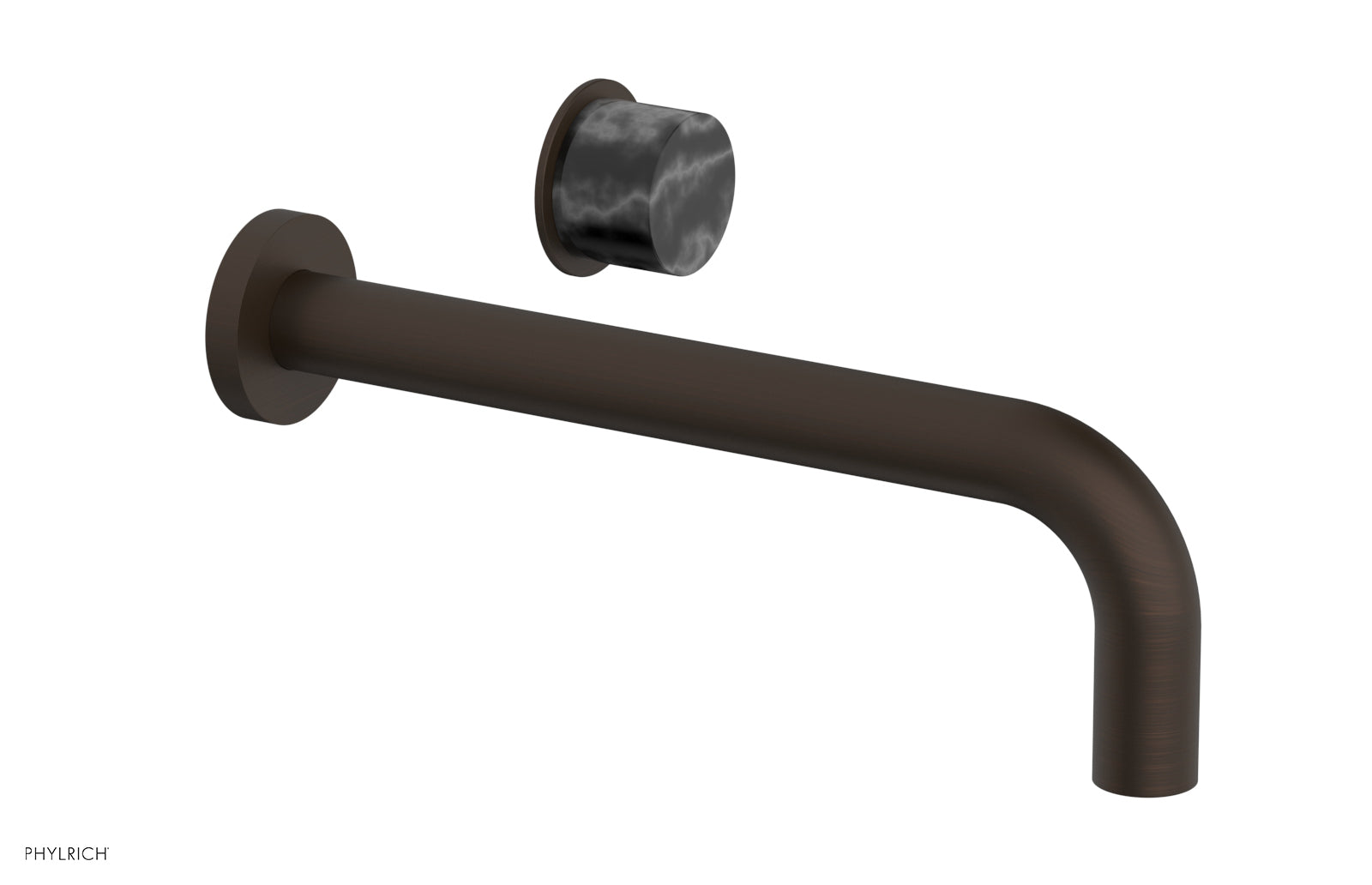 Premium Black Marble Single Handle Wall Mount Bathroom Faucet - Basic II 10