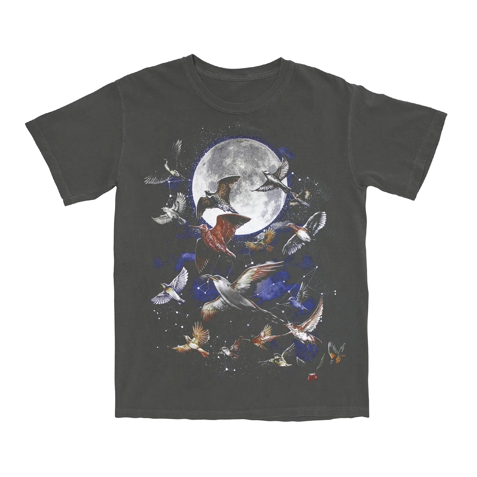 Bird Collective Night Migration Vintage T-Shirt - Retro Graphic Tee for Men & Women - Perfect for Casual Wear, Outdoor Adventures & Gifts