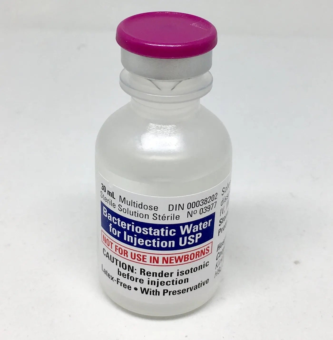 Sterile Bacteriostatic Water for Injection 30mL - USP Grade for Medical, Cosmetic, and Laboratory Use