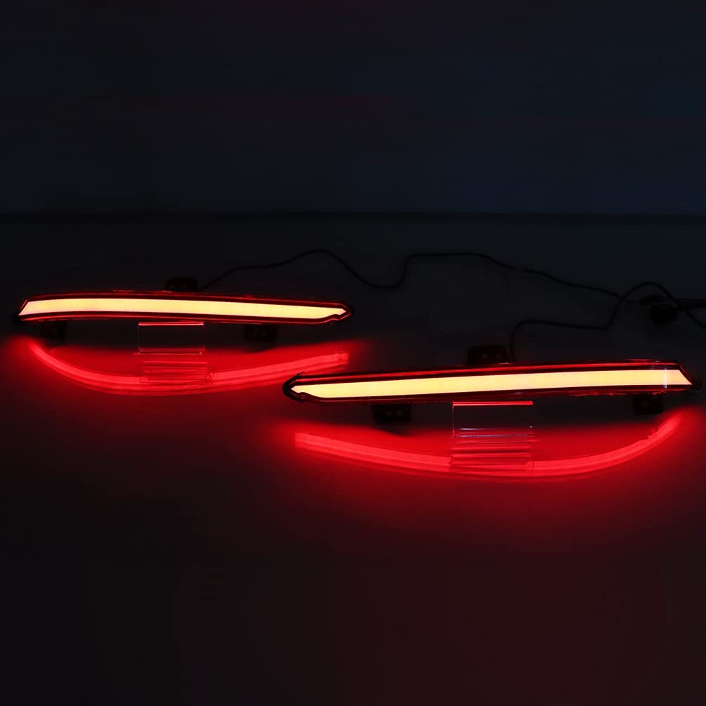 LED Rear Bumper Reflector Tail Lights Turn Signal Sequential Flashing Brake Driving Fog Lamps Kit for Honda Accord 10th Gen (2018-2022) - Upgrade Your Night Driving Safety & Style
