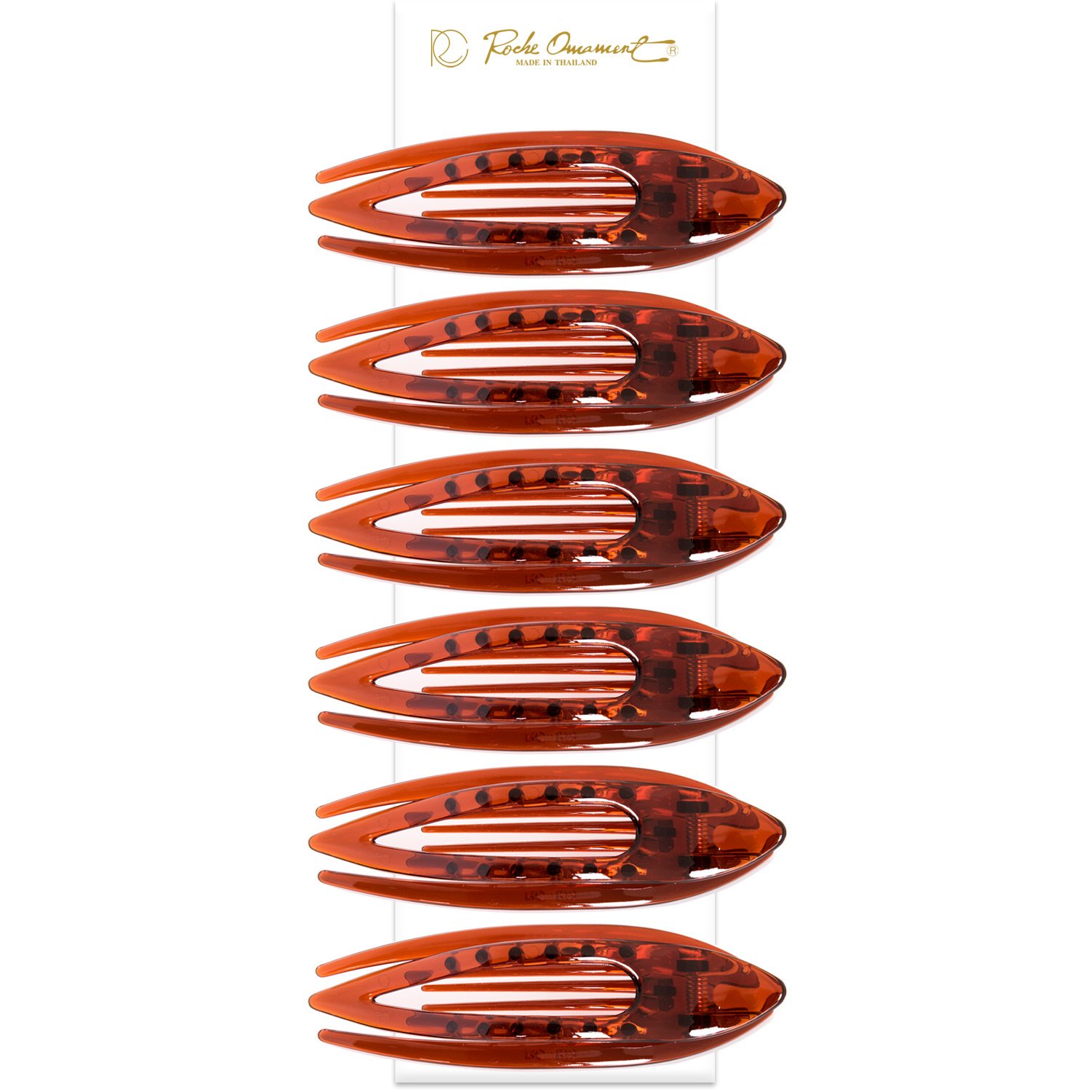 6Pcs French Concord Curved Hair Clips for Women - No Slip Strong Grip Comfortable Hairpins for Girls & Ladies (Small Brown) | Perfect for Updos, Ponytails & Everyday Hairstyles