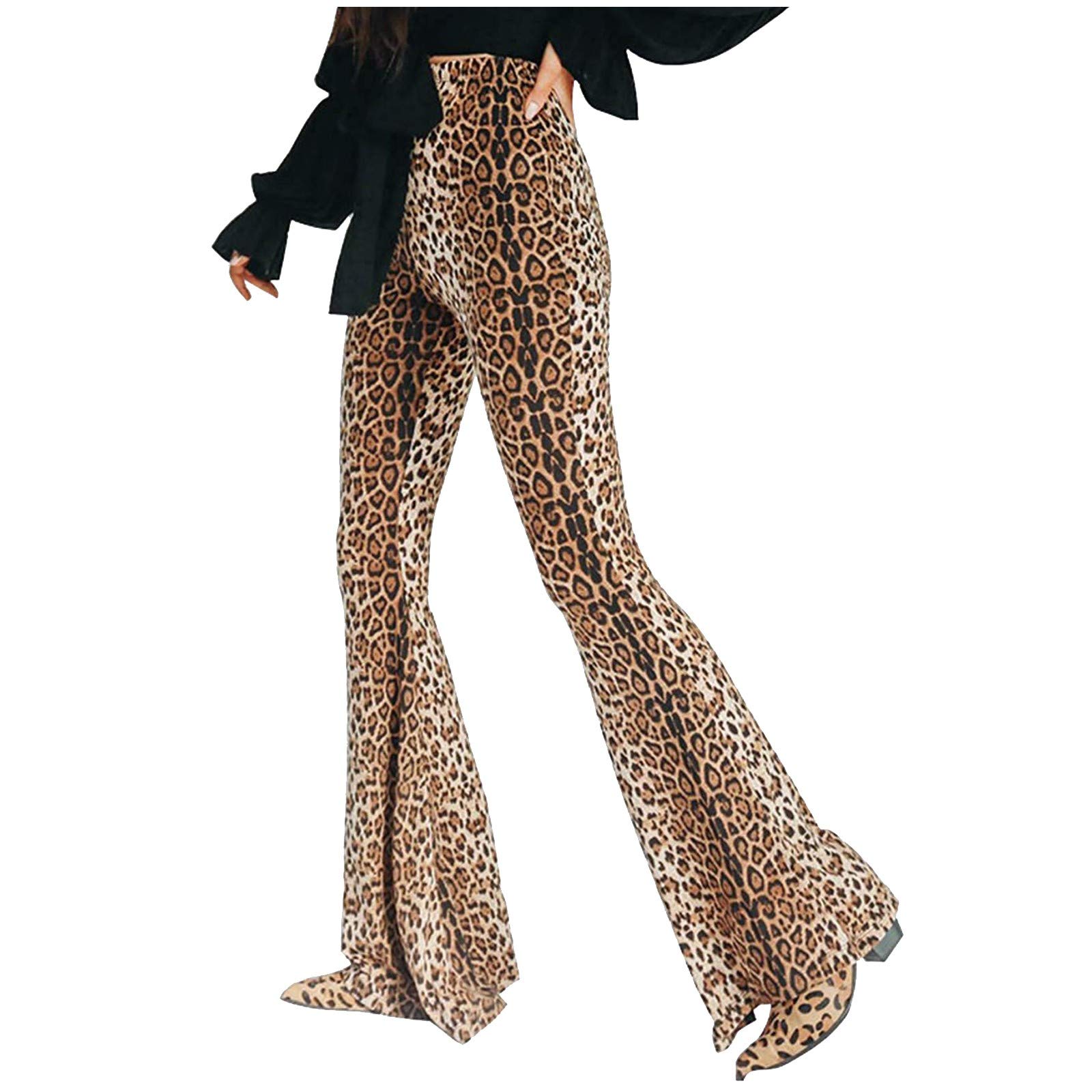 Women's High Waist Animal Print Leggings - Leopard Pattern Workout Pants for Women, Winter Thermal Yoga Pants with Long Length for Gym, Running & Casual Wear
