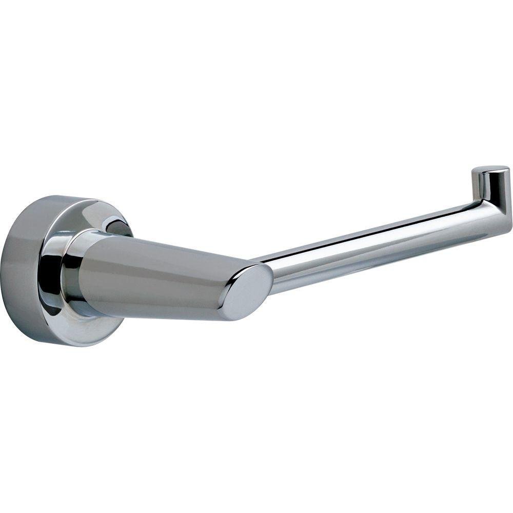 Delta Faucet 77150 Compel Toilet Paper Holder, 3.75 x 8.03 x 3.75 Inches, Chrome Finish - Modern Bathroom Tissue Roll Dispenser for Home & Commercial Use