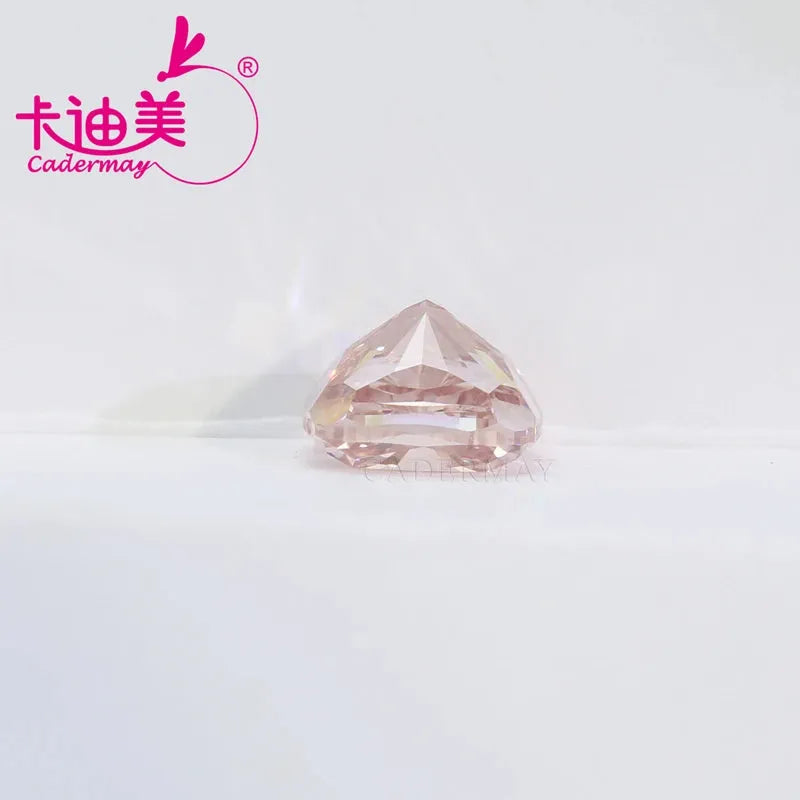 CADERMAY Cushion Cut EX Fancy Light Pink VS2 Clarity CVD Lab Grown Diamond Loose Stone for Jewelry Making - Engagement Rings, Necklaces & Custom Jewelry Designs