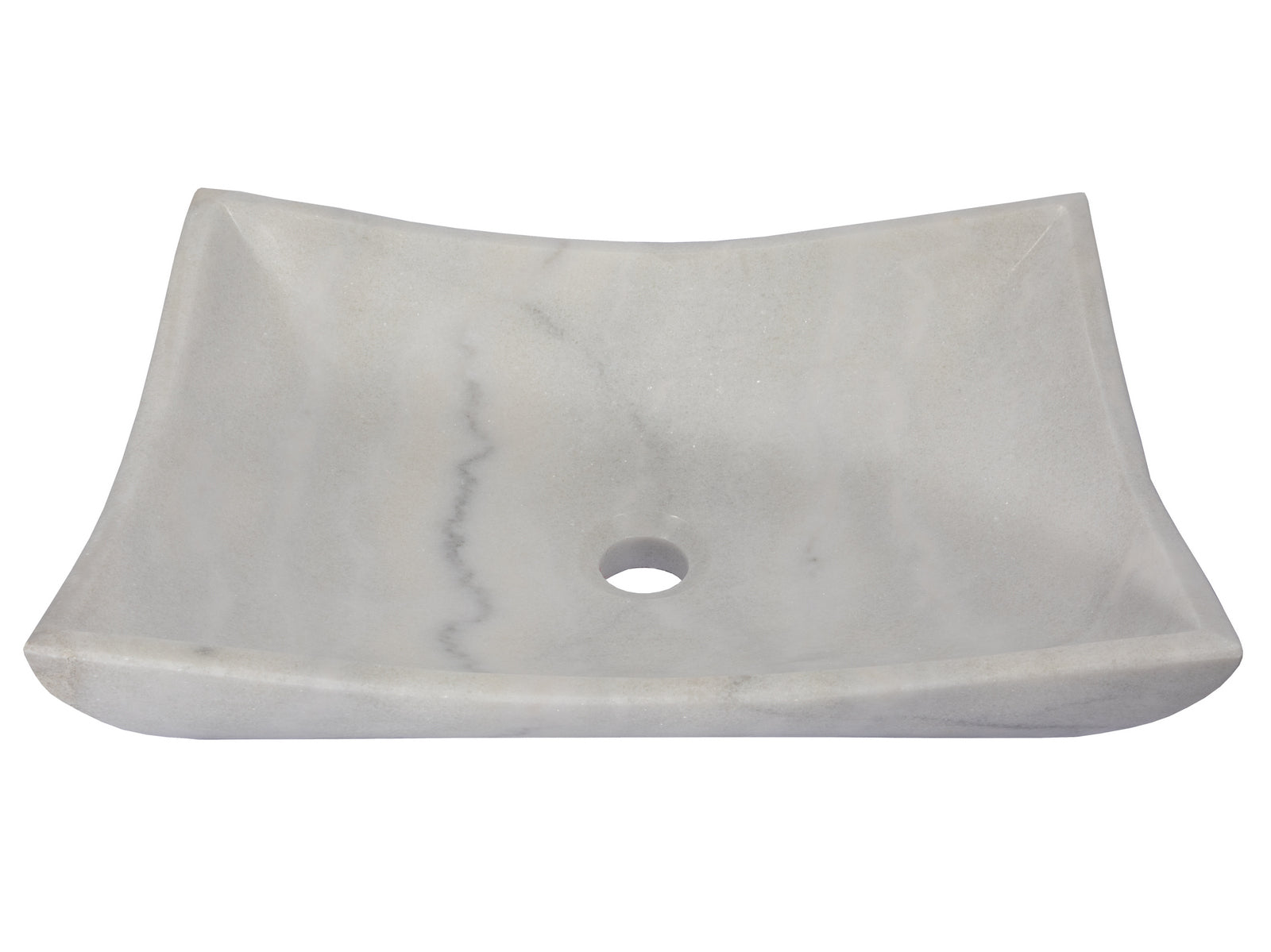 Deep Zen Sink - Premium Polished Guanxi White Marble Bathroom Vanity Sink for Modern & Luxury Home Decor | Perfect for Spa, Master Bath, and Zen-Inspired Interiors