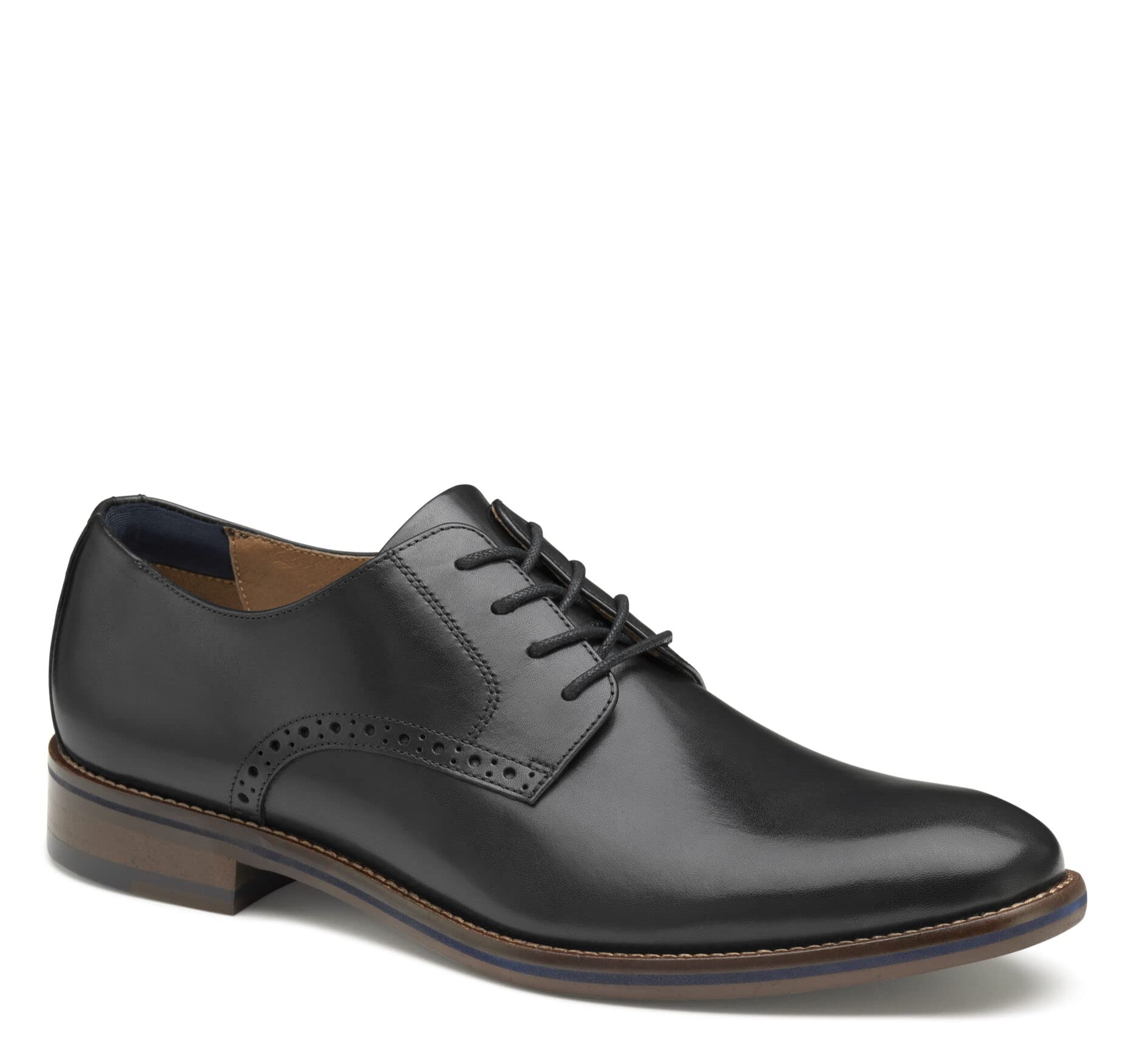 Johnston & Murphy Men’s Conard 2.0 Plain Toe Dress Shoes - Premium Italian Leather, Cushioned Footbed & Durable Rubber Sole | Comfortable Business & Formal Wear for Work, Office & Special Occasions