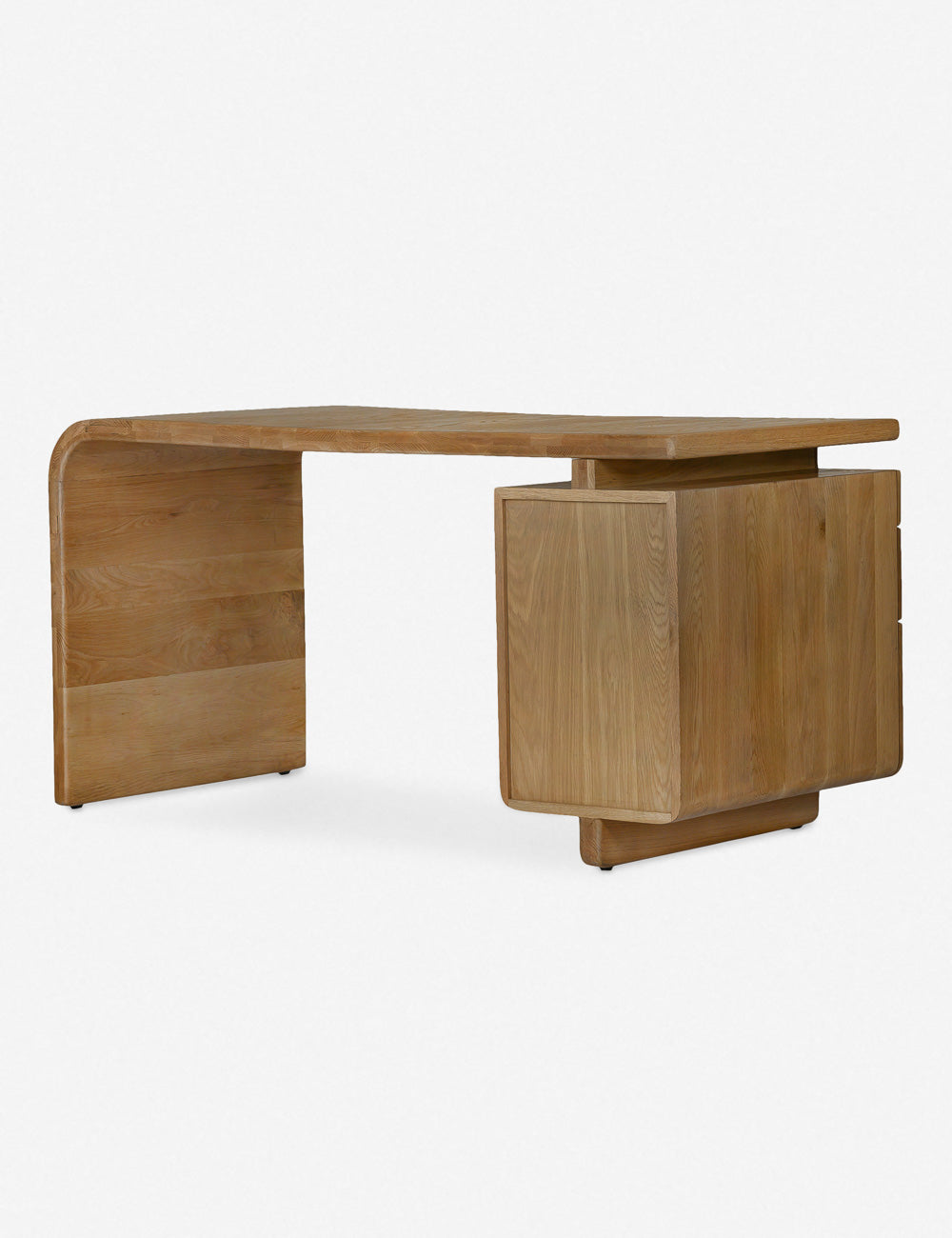 Stylish Dimitri Desk - Modern Wooden Writing Desk for Home Office, Study & Workspace - Ergonomic Design with Spacious Storage & Cable Management