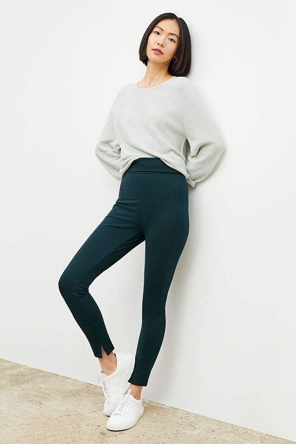 Stella Leggings - Washable Ponte Pants for Women | Comfortable & Stretchy Deep Sea Blue | Perfect for Yoga, Workout & Casual Wear