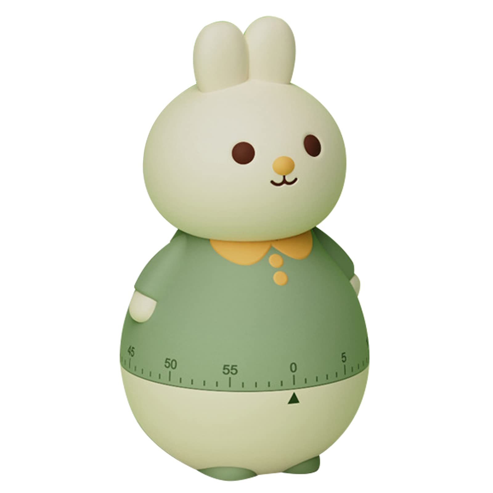 **Cartoon Bunny Kitchen Timer - 60 Minute Cute Animal Countdown Timer for Kids, Study, Work & Exercise - Battery-Free Desk Decor for Home & Office (Green)**    *(Perfect for baking, homeschooling, productivity tracking, and playful home décor!)*