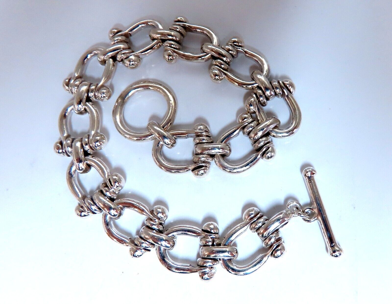 Sterling Silver Horse Shoe Buckle Toggle Bracelet for Women - Adjustable Charm Bangle for Western Fashion, Boho Jewelry & Cowgirl Outfits