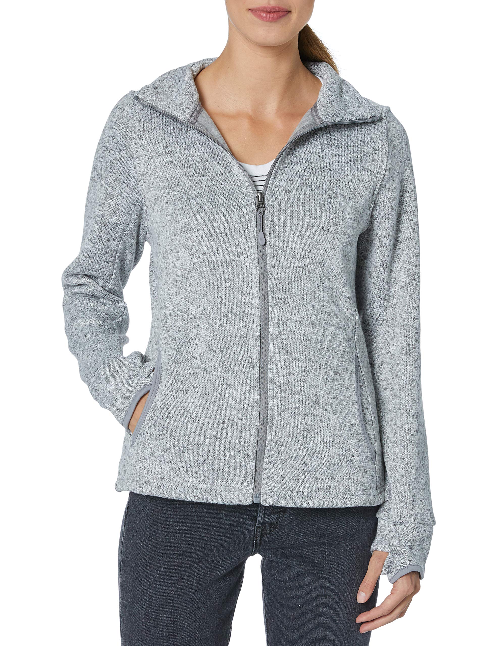 Charles River Apparel Women's Cozy Heathered Fleece Jacket - Soft Warm Pullover for Outdoor Activities, Casual Wear & Layering in Fall/Winter