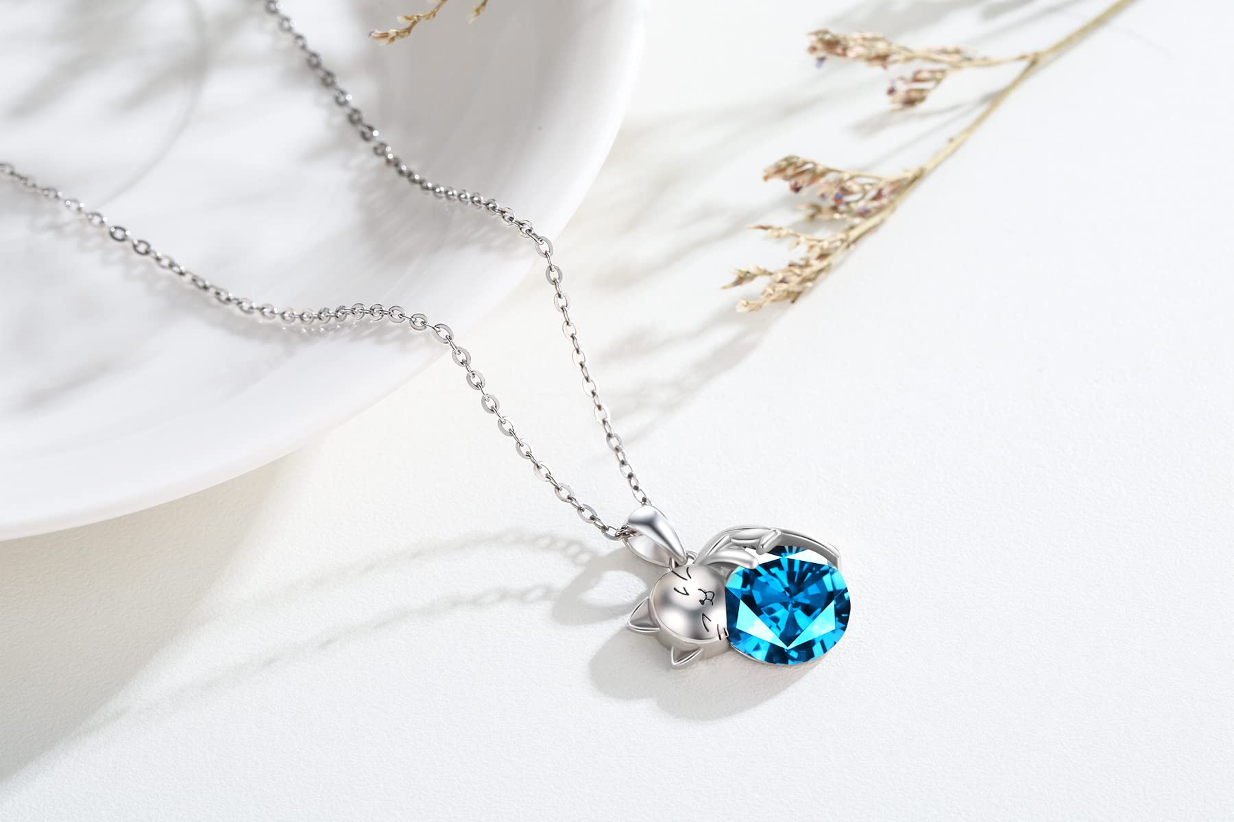 925 Sterling Silver Cat Necklace for Women - Dainty Cute Cat Pendant Jewelry Gift for Cat Lovers | Perfect for Birthday, Anniversary & Valentine's Day Gifts