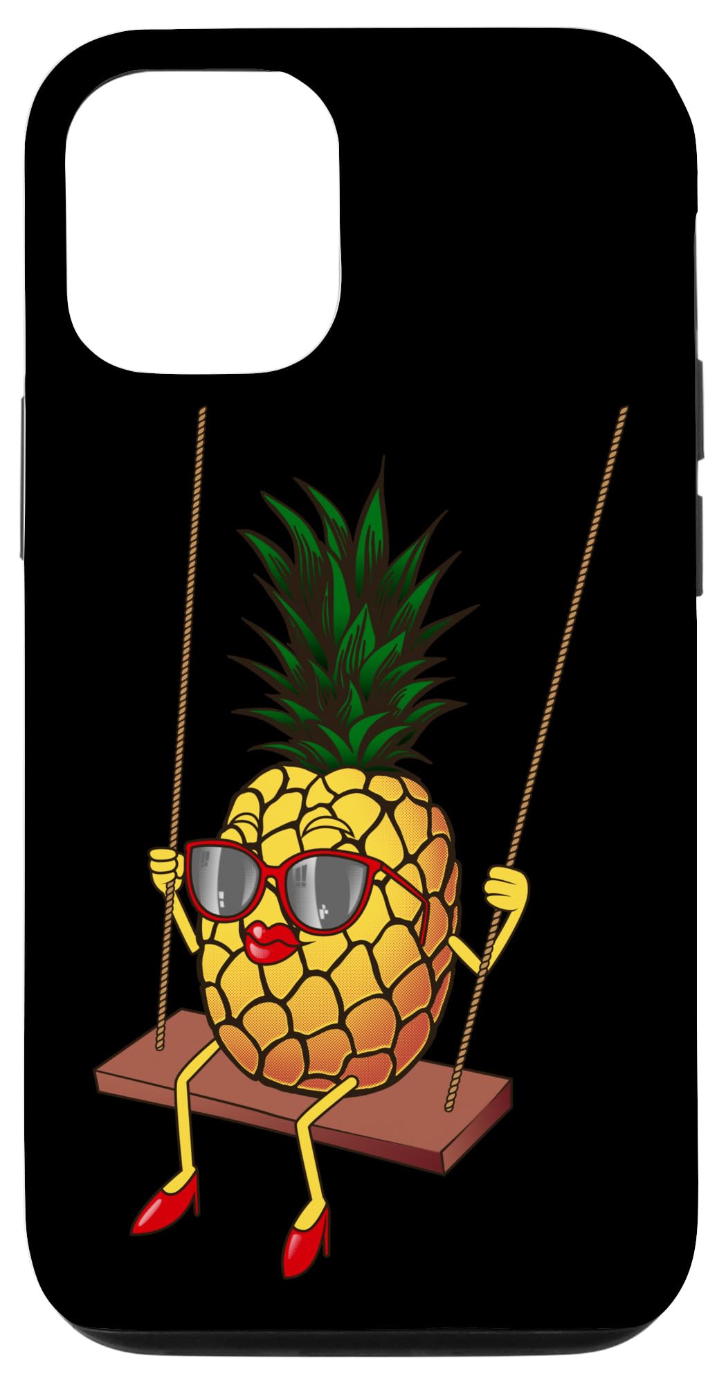 Funny Swinging Pineapple iPhone 12/12 Pro Case - Cute Gift for Men & Women Who Love Pineapples | Perfect for Beach Vacations, Summer Parties & Tropical Theme Events