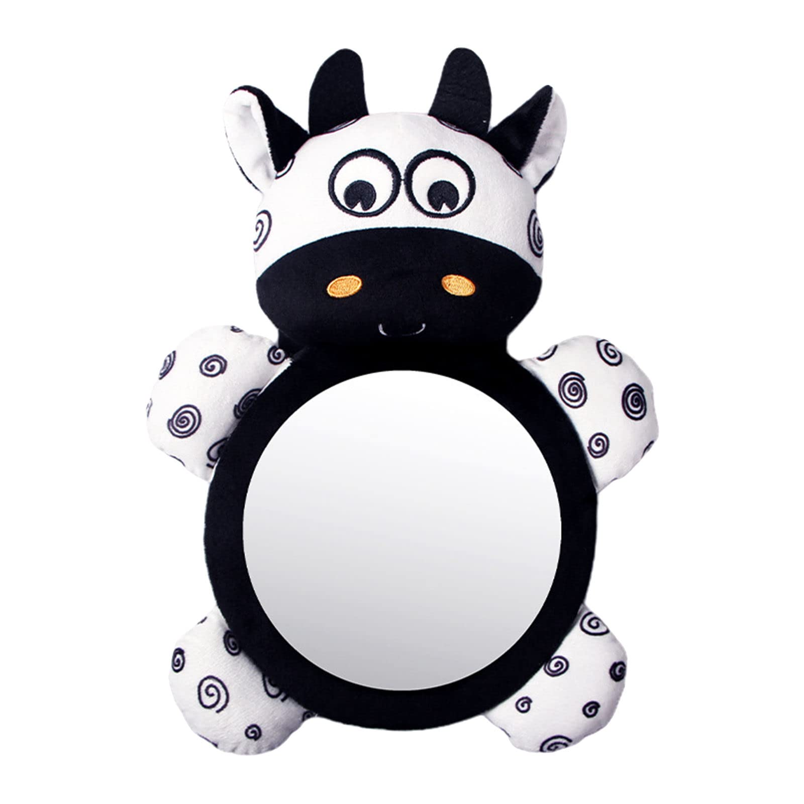 Baby Car Seat Observation Mirror - Rear Facing Safety Mirror for Infant & Toddler with Cute Cow Design | Perfect for Road Trips, Daily Commutes & Backseat Monitoring