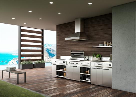 WTD9M48SB 48 Inch Stainless Steel Outdoor Chimney Range Hood - 1300 Max CFM, Powerful Ventilation for Outdoor Kitchens & BBQ Areas
