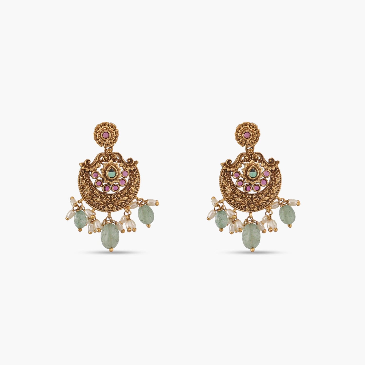 Samhita Antique Necklace Set - Vintage Jewelry for Women, Handmade Boho Necklace with Beaded Details - Perfect for Weddings, Parties & Boho Fashion