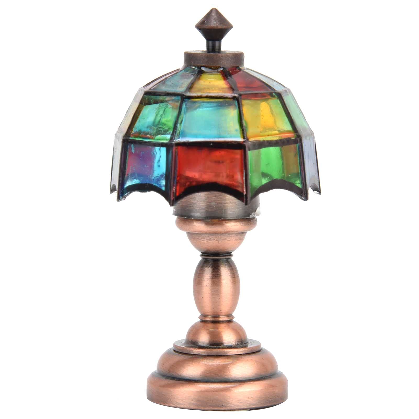 1:12 Dollhouse Miniature LED Desk Lamp - Vintage Mini Battery Operated Table Light for Dollhouse Decor | Perfect for 1/12 Scale Miniature Rooms, Bedroom Night Light & Dollhouse Lighting Displays
