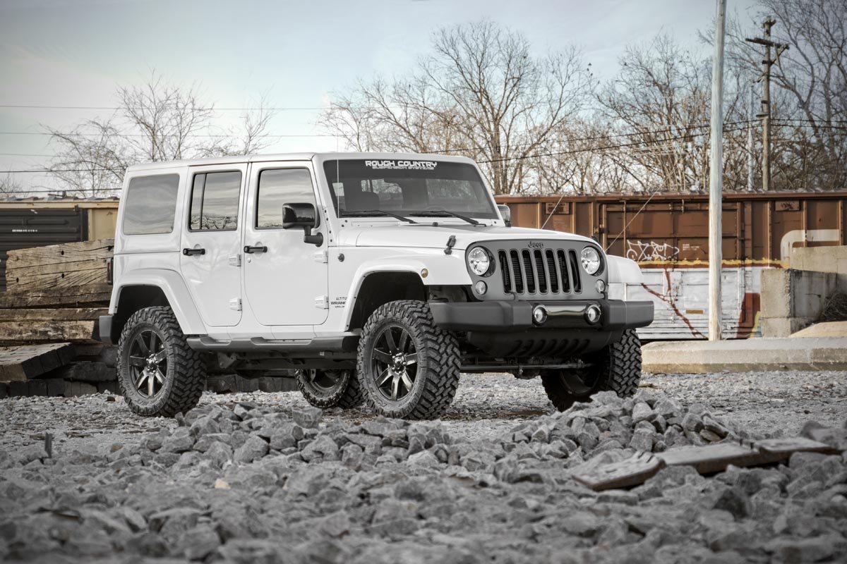 2.5 Inch Lift Kit for Jeep Wrangler Unlimited 2WD/4WD (2007-2018) - Heavy Duty Coil Springs - Part #67930 - Off-Road Suspension Upgrade for Enhanced Ground Clearance
