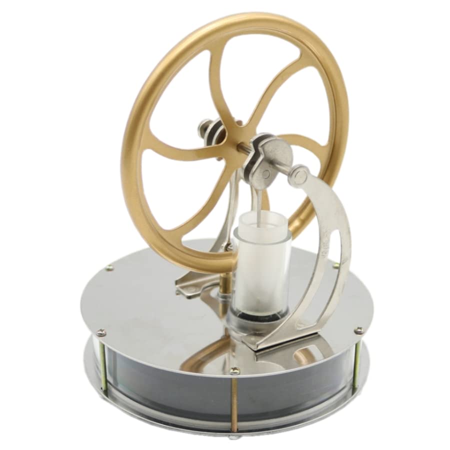 Mini Low Temperature Stirling Engine Model - Educational DIY Steam Heat Powered Motor Kit for Science Experiments & STEM Learning