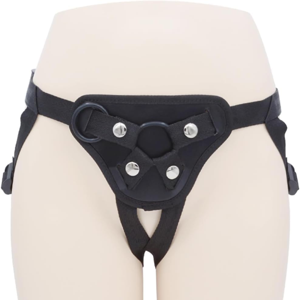 Leather Strap-On Dildo Pants for Women & Men - Adjustable SM Fetish Bondage Gear with Chastity Cage - Perfect for BDSM, Role Play, and Lesbian Couples Play